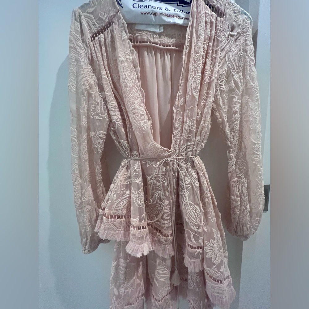 Pink Lace Zimmermann Playsuit Size AU 1